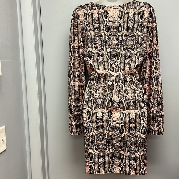 Aniye By Python Print Studded Sleeve Mini Sheath Dress Size Medium - Picture 9 of 15